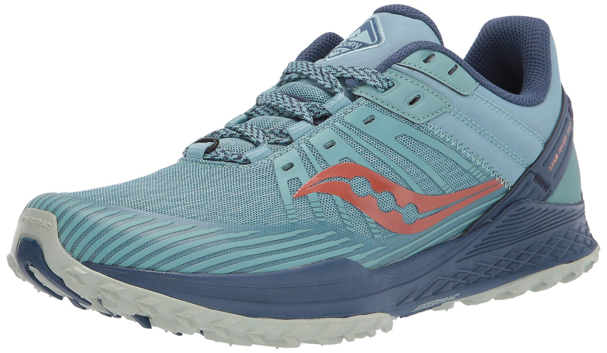 Saucony Women's Mad TR2 Trail Running Shoe, River/Copper, 5