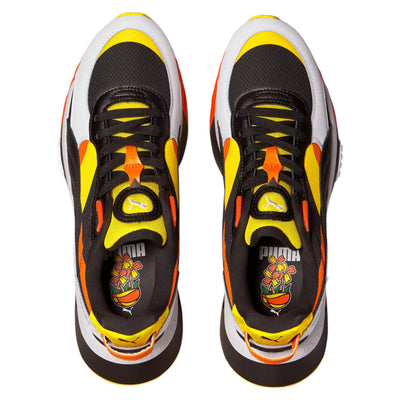 PUMA Wild Rider Vintage Mens Shoes (8.5, White/Carrot/Yellow, Numeric_8_Point_5)