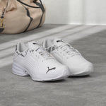 PUMA Men's Viz Runner Cross-trainer 9 Puma White-lime Squeeze