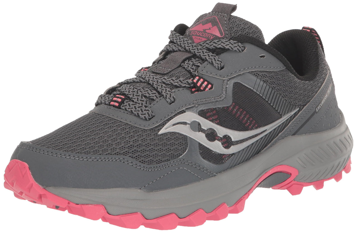 Saucony Women's Excursion TR16 Sneaker, Grey/Coral, 7.5 Wide