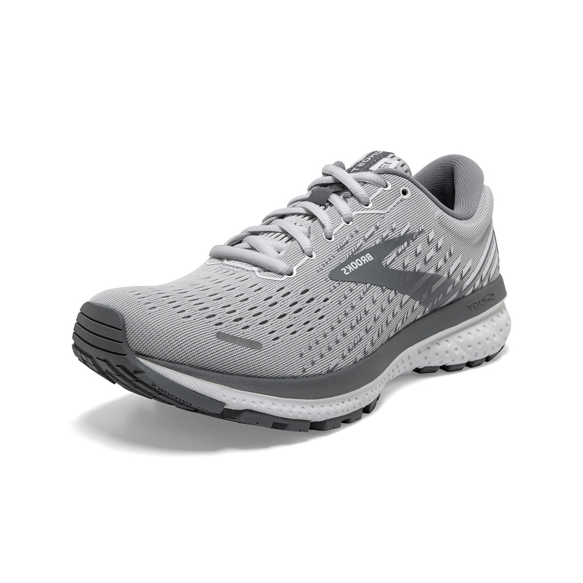 Brooks Women's Ghost 13 Running Shoe - Alloy/Oyster/White - 11.5 Medium