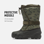 Sorel Children's Flurry Print Boot - Waterproof - Slate Green - Size 9