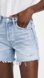 AGOLDE Women's Parker Long Shorts, Swapmeet, Blue, 27