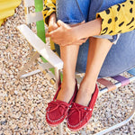 Minnetonka Kilty Plus Bordeaux Suede 8.5 M