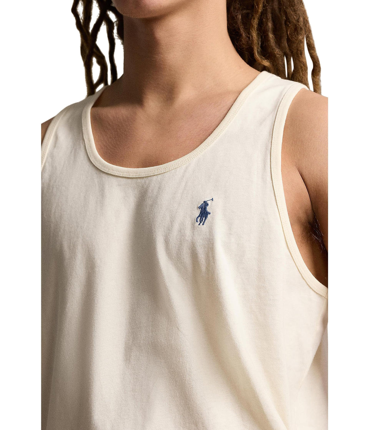 Polo Ralph Lauren Men's Washed Jersey Tank Herbal Milk Large