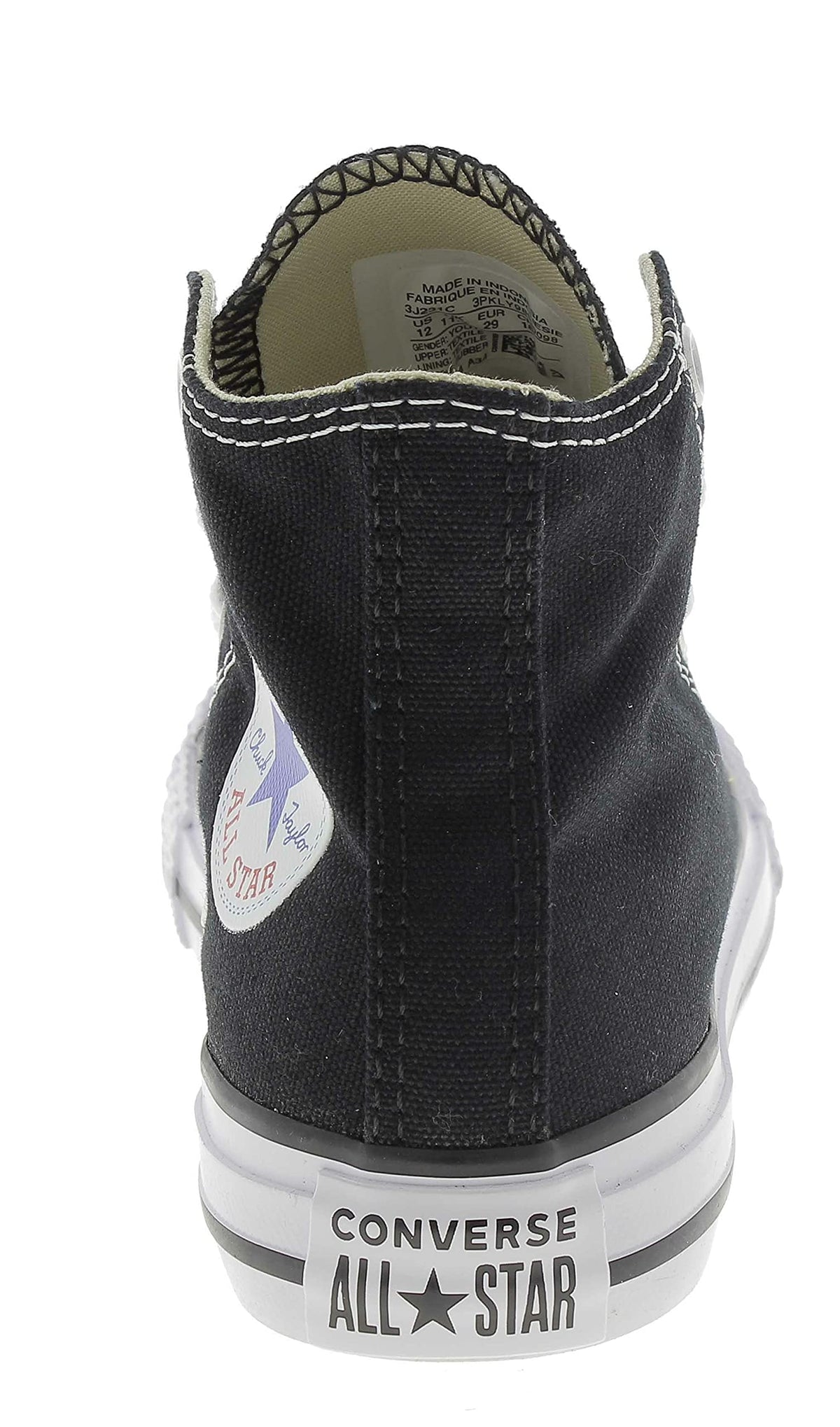 Converse Boy's Chuck Taylor All Star Core Hi (Little Kid) Sneaker, Black, 1