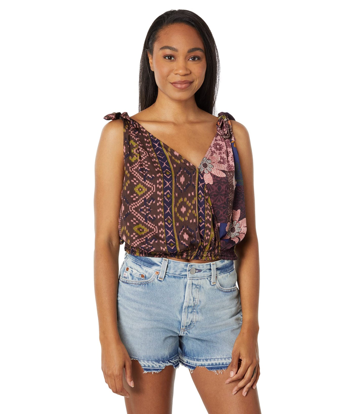 Free People Tied to You Tank Moss Combo SM (Women's 4-6)