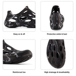 ZeroXposur Mens Aqua Moc for Swim, Beach, and River - Black Water Shoes for Men Using Algae-Based EVA (Black Swirl, Mens 11)