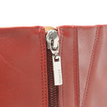 SCHUTZ Women's Mikki Up Boots 7.5 Red/Brown