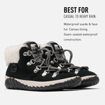 Sorel Kids Girl's Out 'N About™ Conquest Waterproof (Little Kid/Big Kid) Black 4 Big Kid M