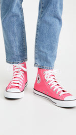 Converse Women's Chuck Taylor All Star High Top Sneakers, Hyper Pink, 8 Medium US