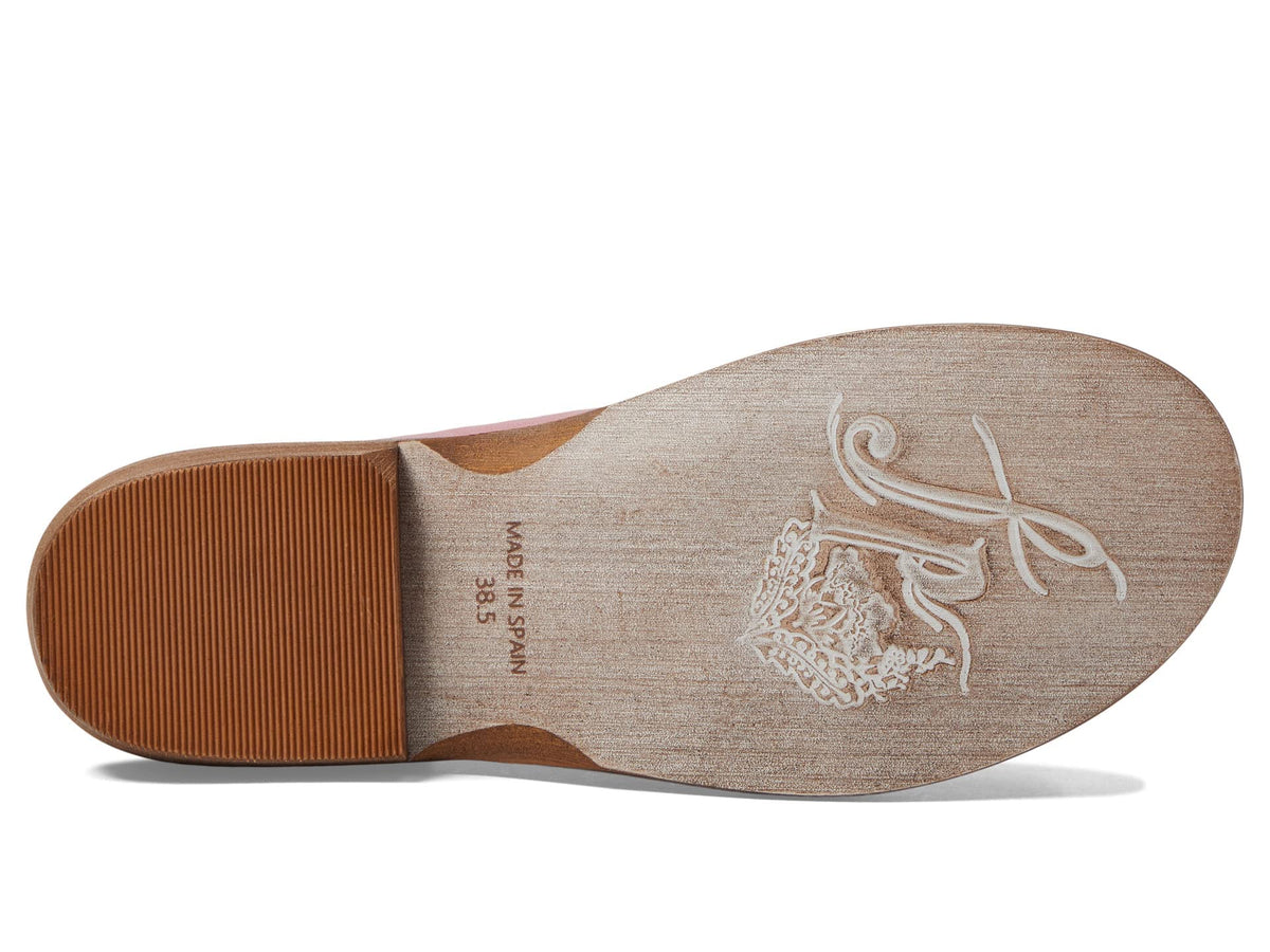 Free People Mont Blanc Sandals for Women - Leather Upper - Side Cutout - Open-Toe Silhouette Pink EU 36 (US Women's 6) M