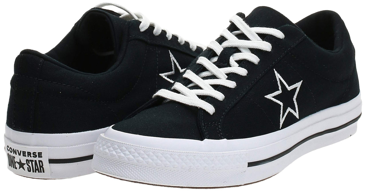 Converse Unisex One Star Ox Casual Shoe 13 Women/11 Men Black/White/White