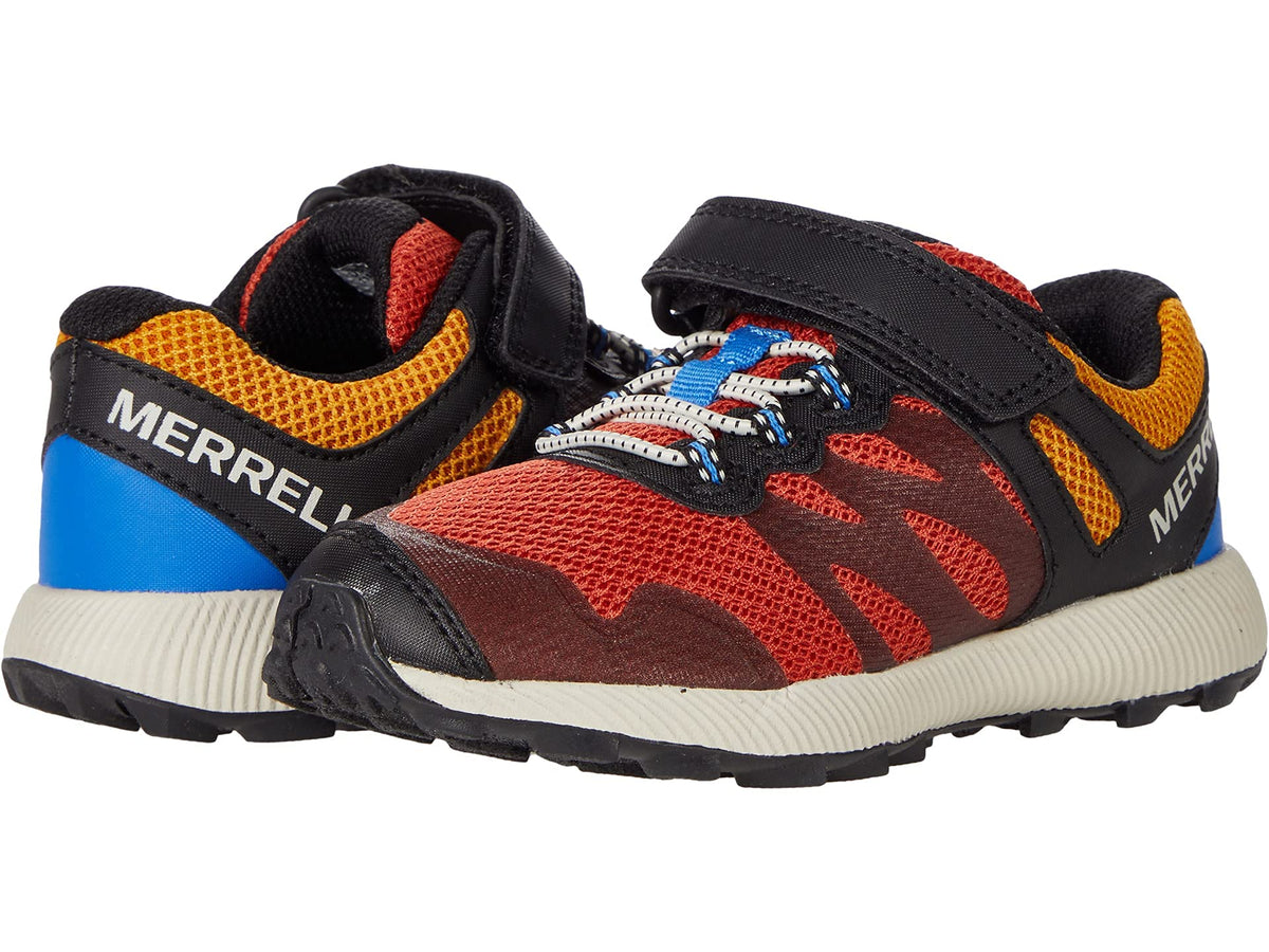 Merrell Nova 2 Hiking Shoe, Black/Rust, 1 US Unisex Big Kid