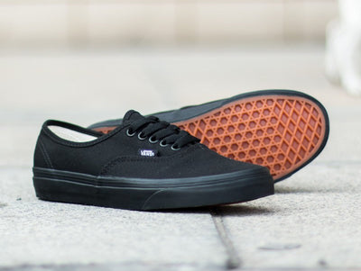Vans Unisex Authentic Black/Black Canvas VN000EE3BKA Mens 6.5, Womens 8
