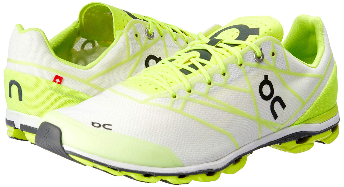 On Running Mens Cloudflash Speed Shoe Neon/White Size 10.5