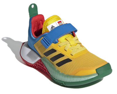 adidas x Lego Sport Juniors Grade School Big Kids Limited Collector Edition Collab Shoes (EQT Yellow/Core Black/Red, Numeric_1)