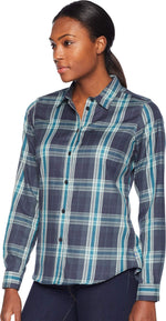 Fjallraven - Women's Ovik Flannel Long Sleeve Shirt, Navy, XL