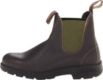 Blundstone Original Series Unisex Chelsea Boots with Water Resistant Leather 5.5 US Men / 7.5 US Women / 4.5 AU Stout Brown/Olive