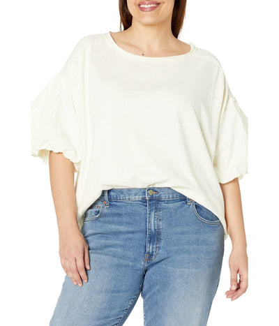 Free People Women's Blossom Tee, Optic White