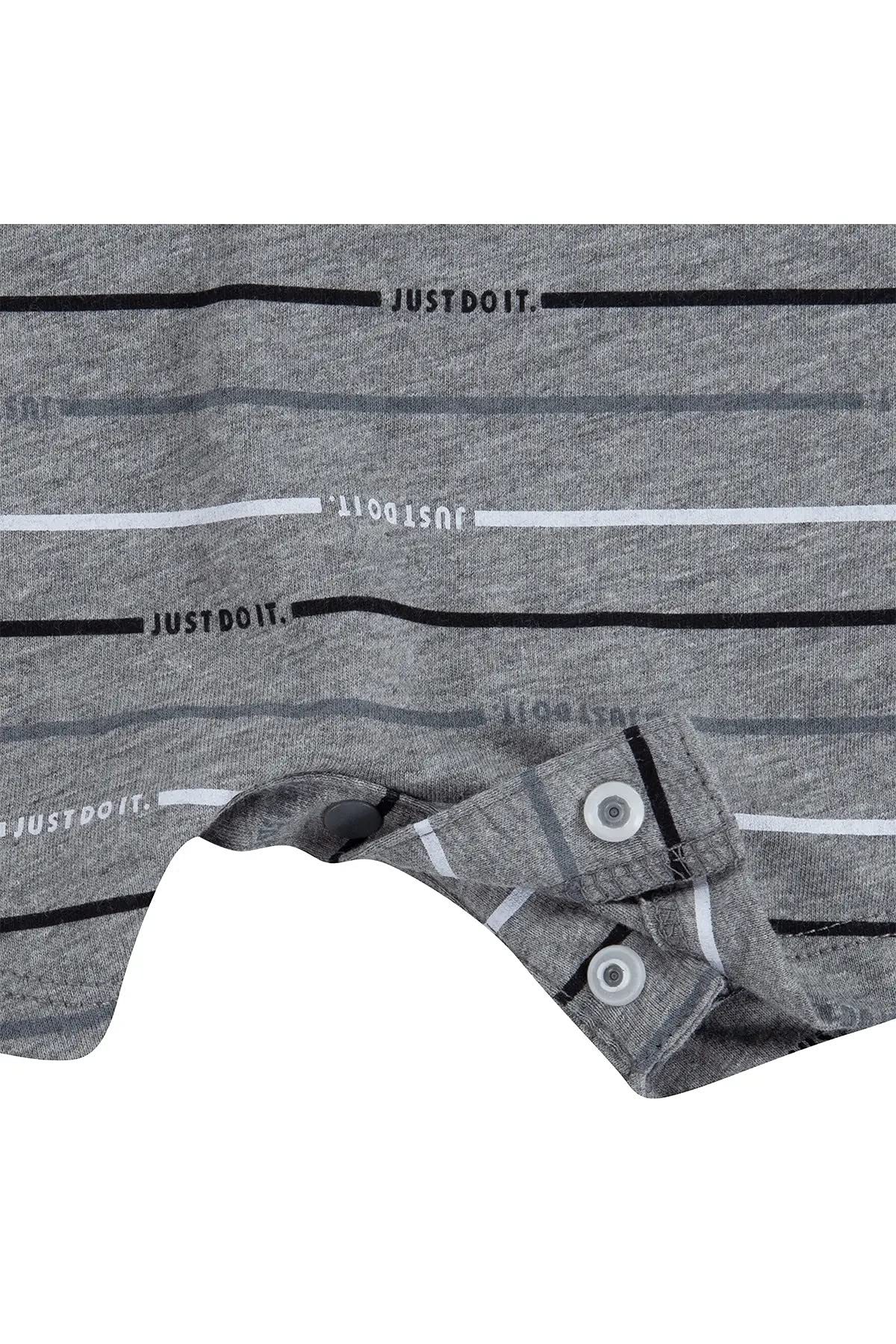 Nike Baby Boy Just Do It Romper 2 Piece Set (Carbon Heather(56H942-GEH)/Red, 0-3 Months, 0_Month)