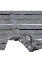 Nike Baby Boy Just Do It Romper 2 Piece Set (Carbon Heather(56H942-GEH)/Red, 0-3 Months, 0_Month)