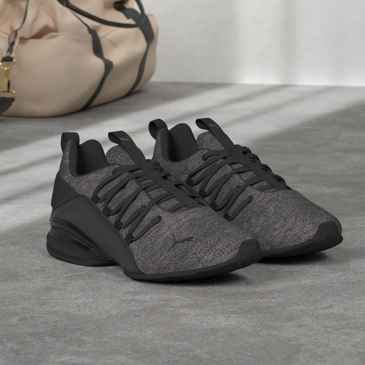 PUMA Men's Axelion Cross Trainer 9.5 Multi Puma Black-castlerock