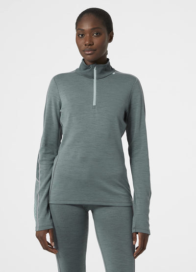 Helly-Hansen Womens LIFA Merino Lightweight 1/2 Zip Base Layer Shirt, 591 Trooper, Large