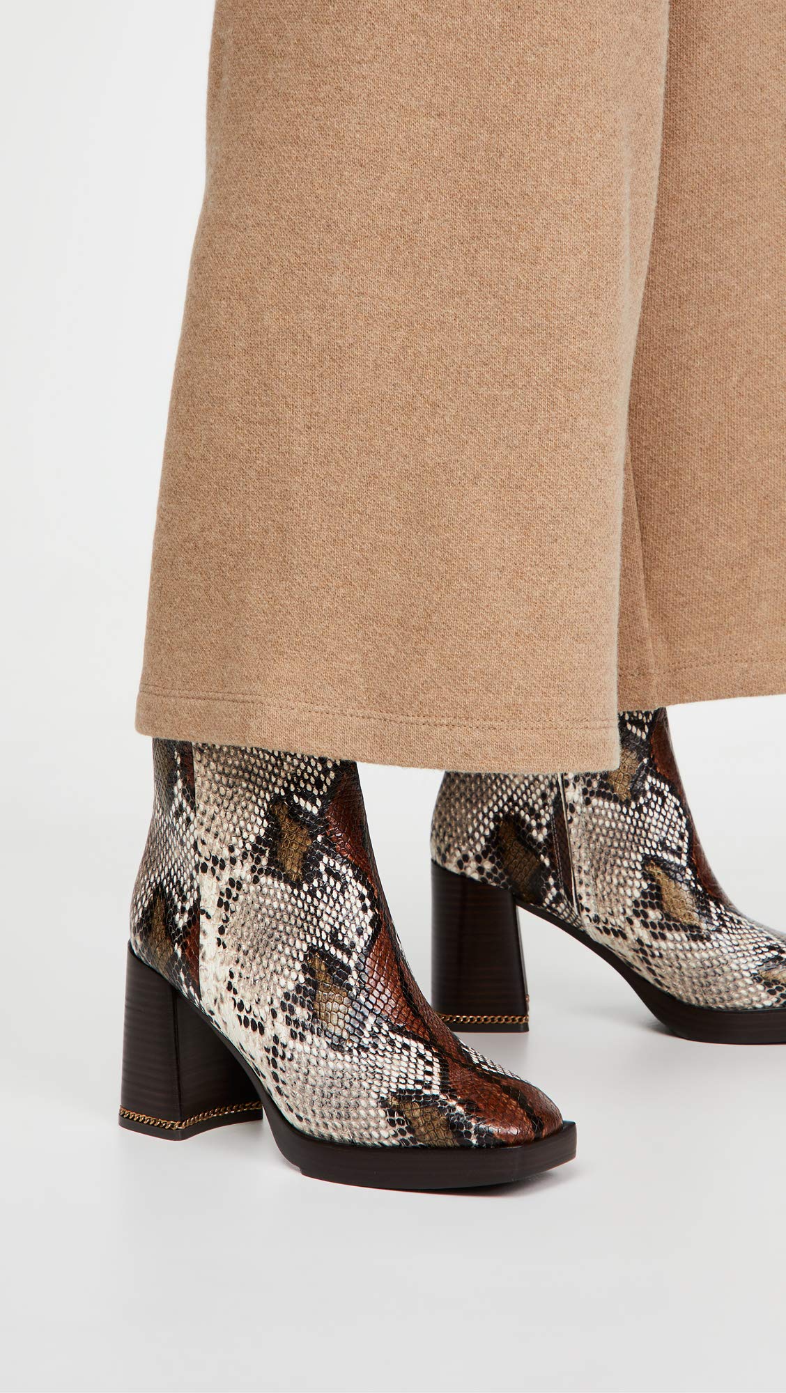 Tory Burch Women's Ruby 90mm Booties, Aspen Multi Printed Snake, 7 Medium US