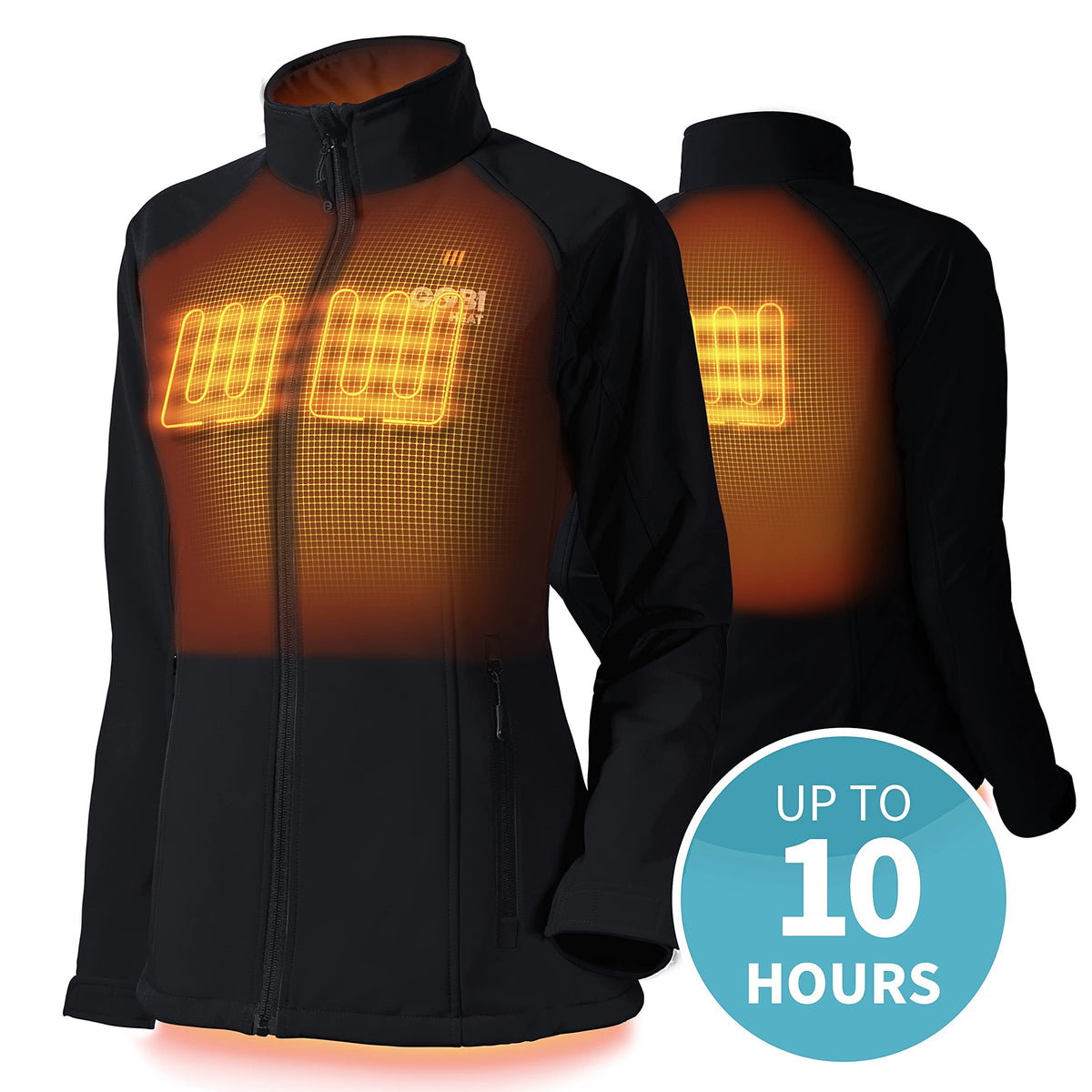 Sahara Women’s Heated Jacket - 10 hrs of Heat | 3 Heat Zones | With Battery & Charger | Machine Washable | All Day Warmth