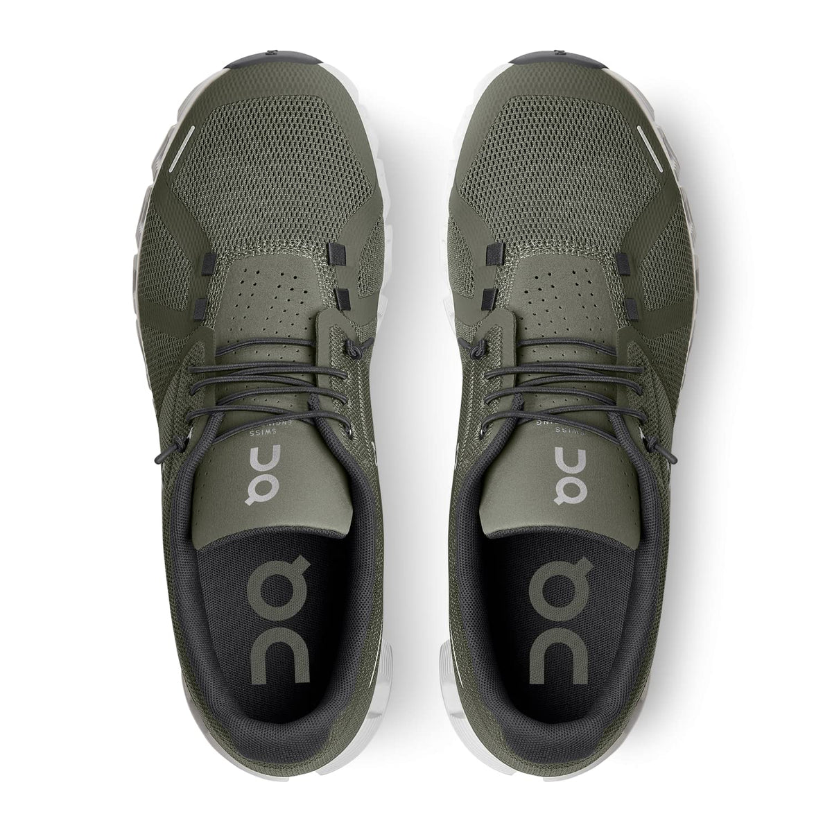 On Men's Cloud 5 Sneakers, Olive/White, 14 Medium US