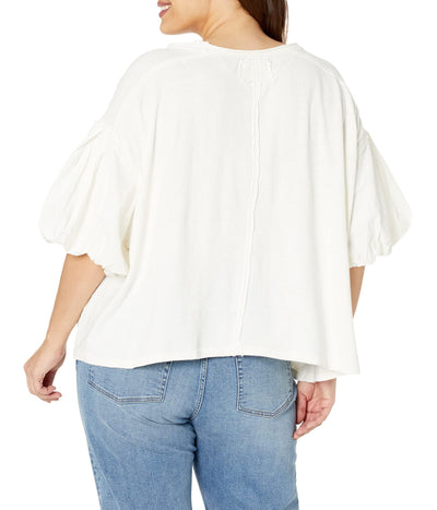 Free People Women's Blossom Tee, Optic White