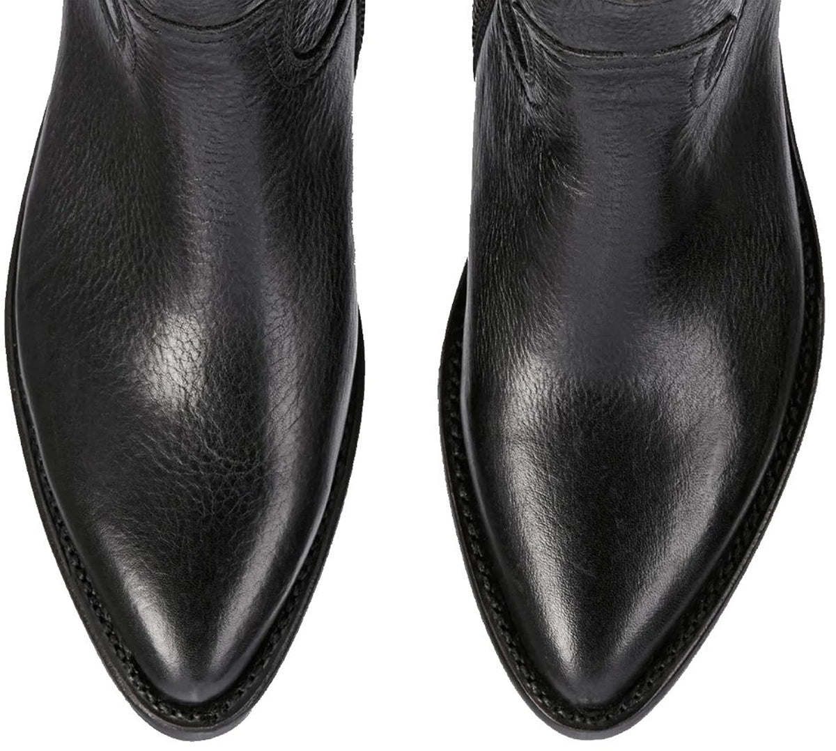 Frye Billy Inside Zip Booties for Women Crafted from Antiqued Pull-Up Leather with Wellington Stitchwork and Piping, Brass Hardware, and Inside Zipper – 5 ¾” Shaft Height, Black - 7.5M