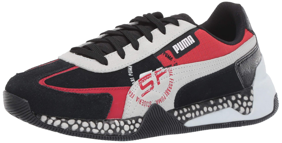 PUMA Ferrari Speed Hybrid Puma Black/Puma White/Rosso Corsa Men's 9.5, Women's 11 Medium
