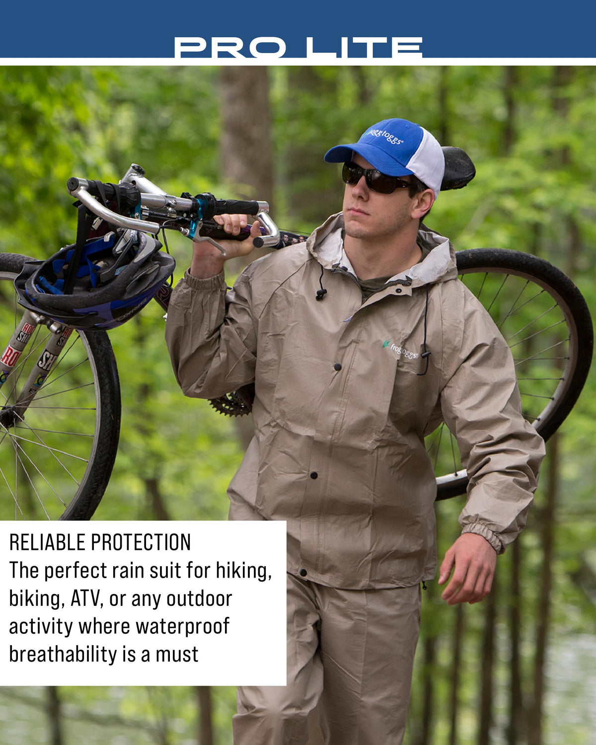 FROGG TOGGS Men's Pro Lite Rain Suit, Waterproof, Breathable, Dependable Wet Weather Protection