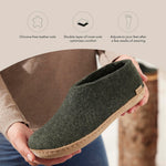 Glerups Wool Shoe Leather Outsole Forest EU 37 (US Women's 6.5-7) Medium