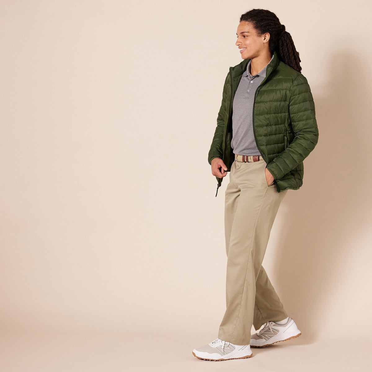 Amazon Essentials Men's Classic-Fit Stretch Golf Pant (Available in Big & Tall), Khaki Brown, 31W x 30L