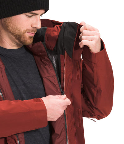 THE NORTH FACE Men's Clement Triclimate Jacket, Brick House Red/Sequoia Red, XX-Large