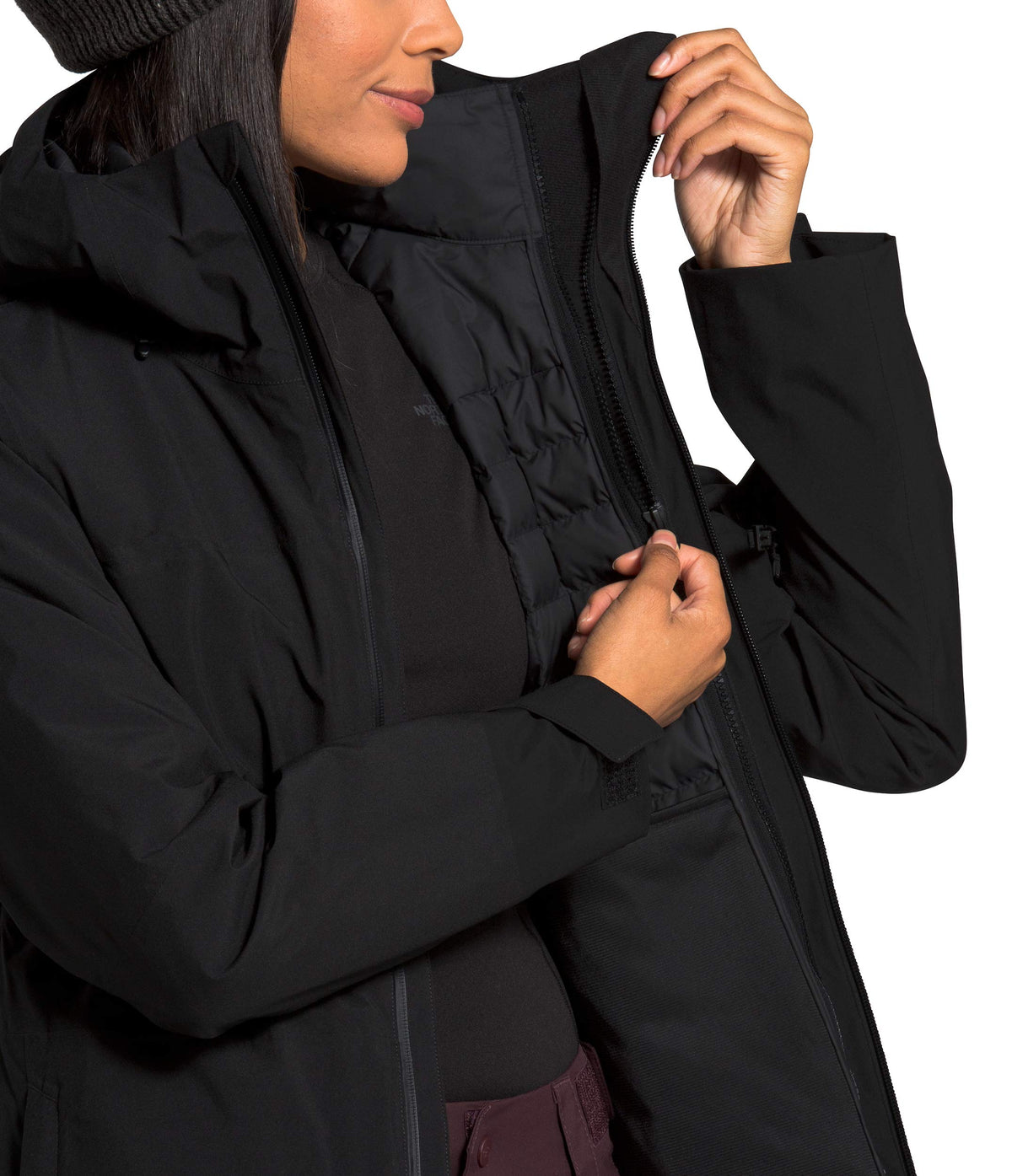 THE NORTH FACE Women's Thermoball Eco Triclimate Jacket, TNF Black, Medium