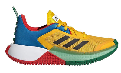 adidas x Lego Sport Juniors Grade School Big Kids Limited Collector Edition Collab Shoes (EQT Yellow/Core Black/Red, Numeric_1)