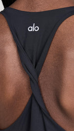 Alo Yoga Women's Don't Get It Twisted Tank, Black, L