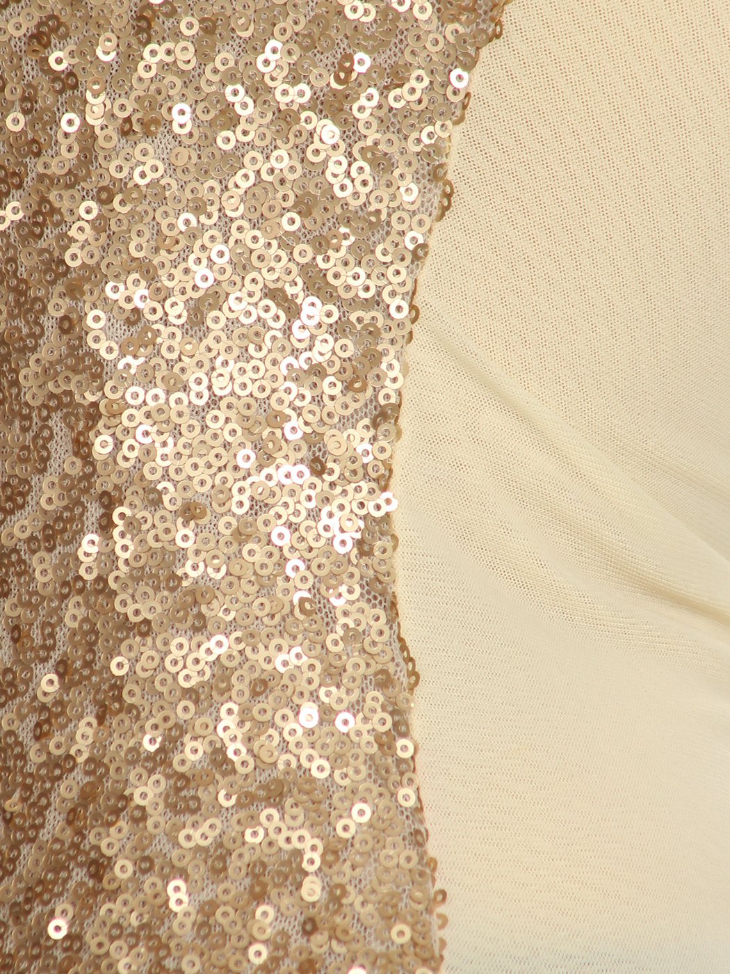 Anna-Kaci Womens Glitzy All Over Sequin Chain Straps Slim Spaghetti Tank Top, Gold, Medium