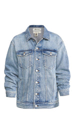 Madewell The Oversized Trucker Jean Jacket in Akenside Wash Akenside Wash 2XS (Women's 000)