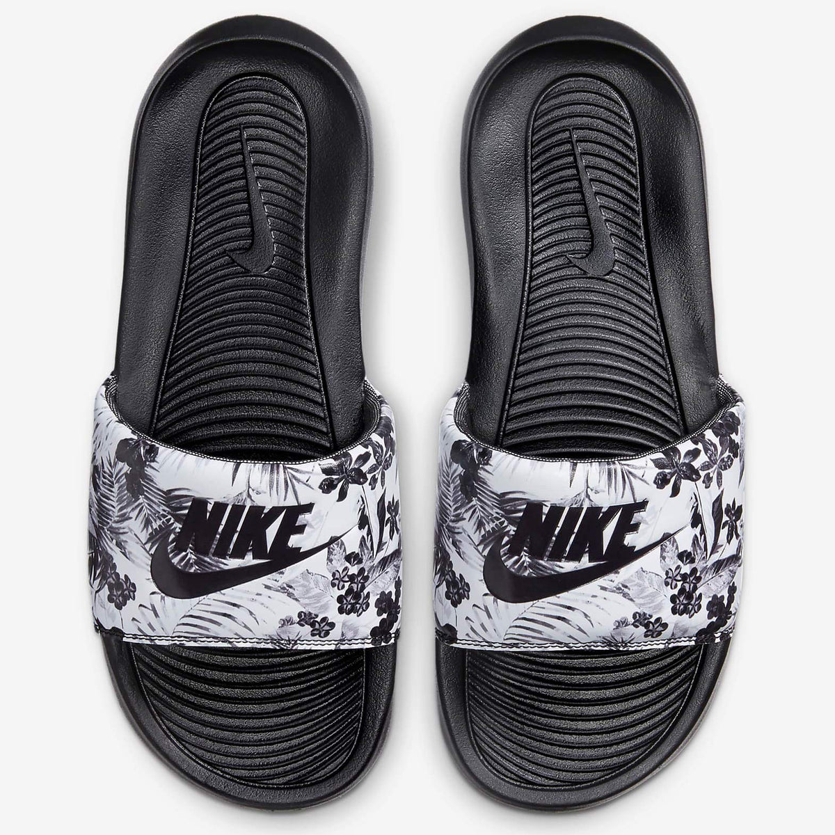 Nike Women Slide, Black White, 12