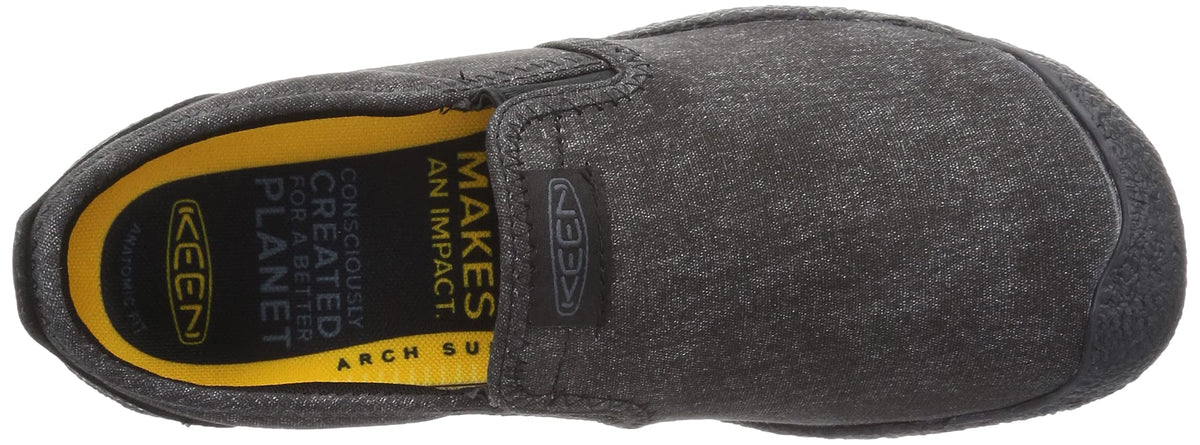KEEN Men's Howser Canvas Low Height Casual Comfy Durable Slip on Slipper 11 Black/Black