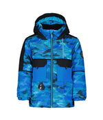 Obermeyer Kids Altair Jacket for Toddlers, Little, and Big Kids - Attached Hood Construction, and Cute Printed Jacket Into The Blues 3T Toddler One Size