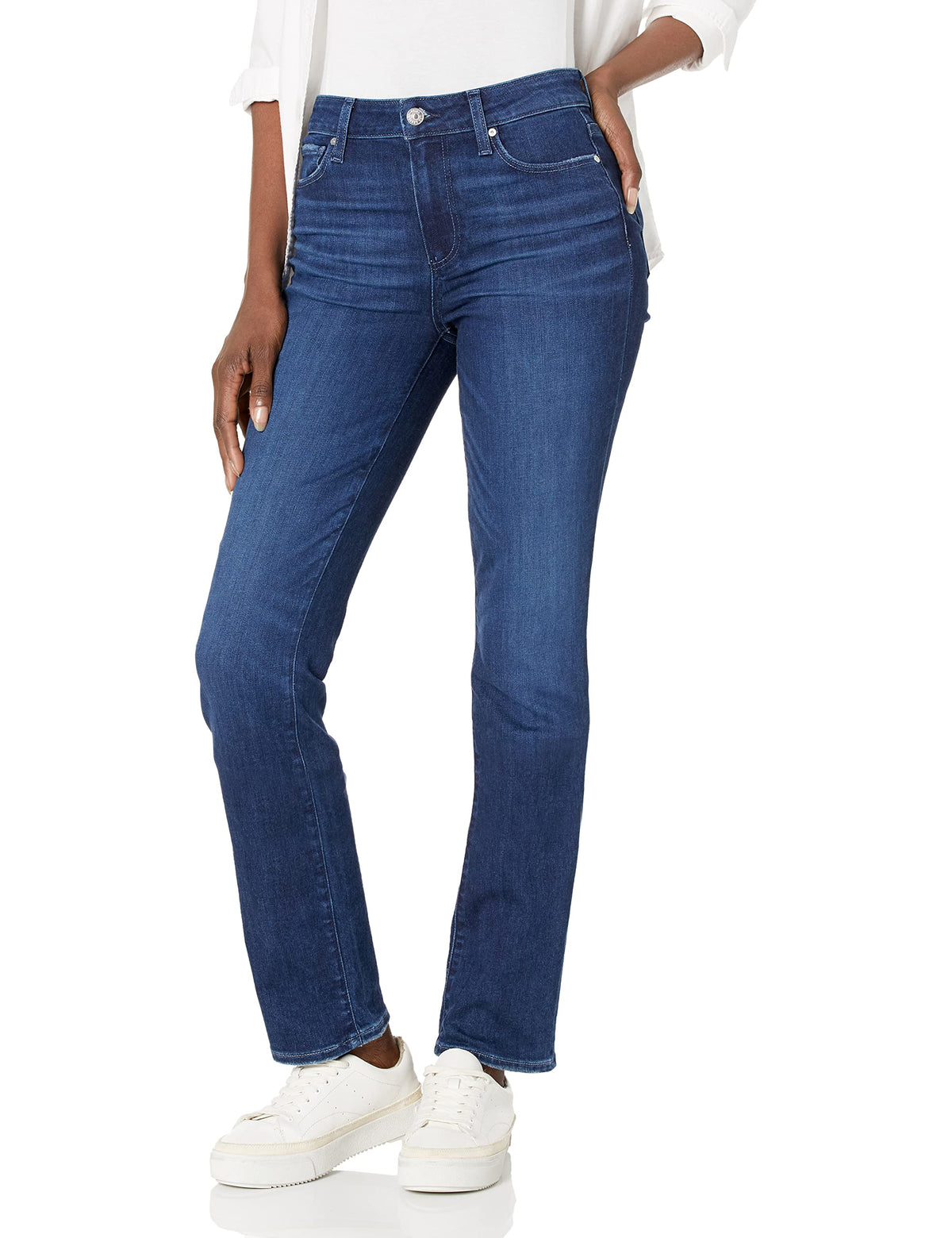 PAIGE Women's Hoxton Straight 34IN, Monarch, 30