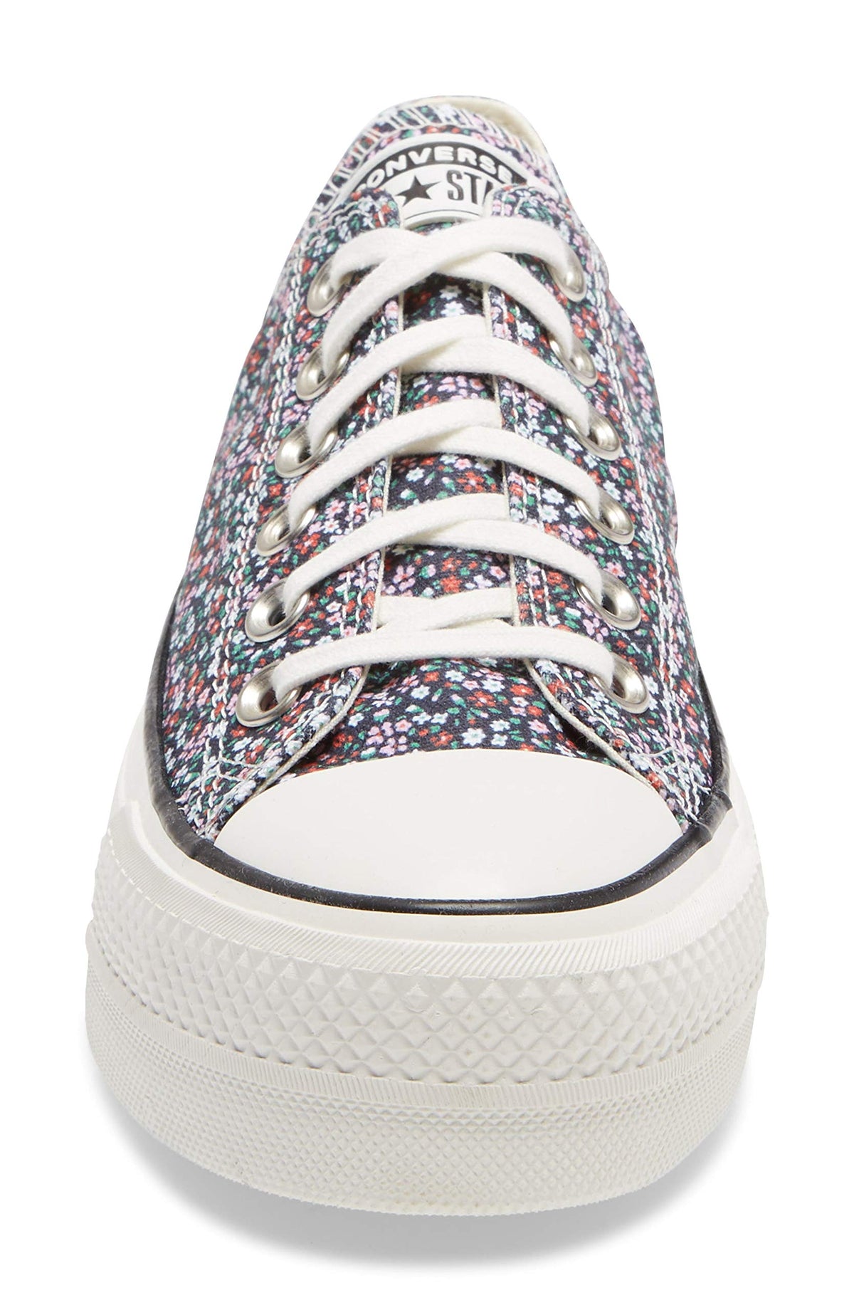 Converse Women's Sneaker 7 AU Black Multi Flowers White