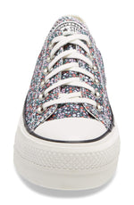 Converse Women's Sneaker 7 AU Black Multi Flowers White