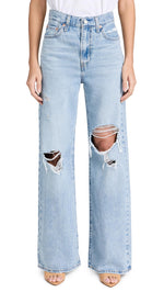 Levi's Women's Ribcage Wide Leg Jeans, Probably Okay, Blue, 25